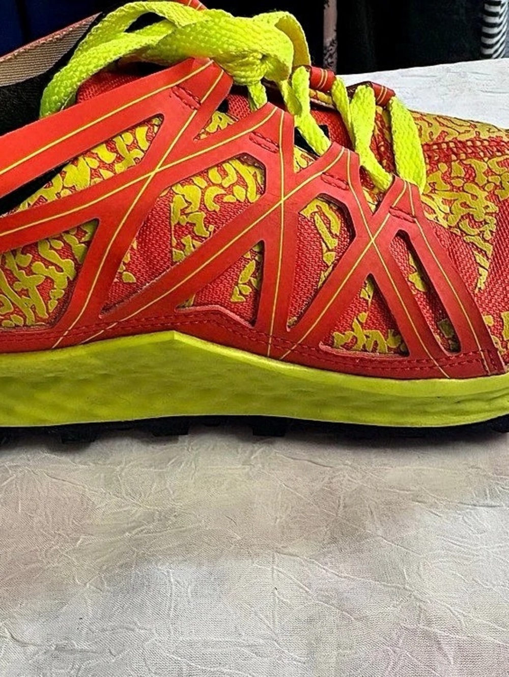 Men’s adidas Bounce Abstract Athletic Shoes Orange & Green US 6.5